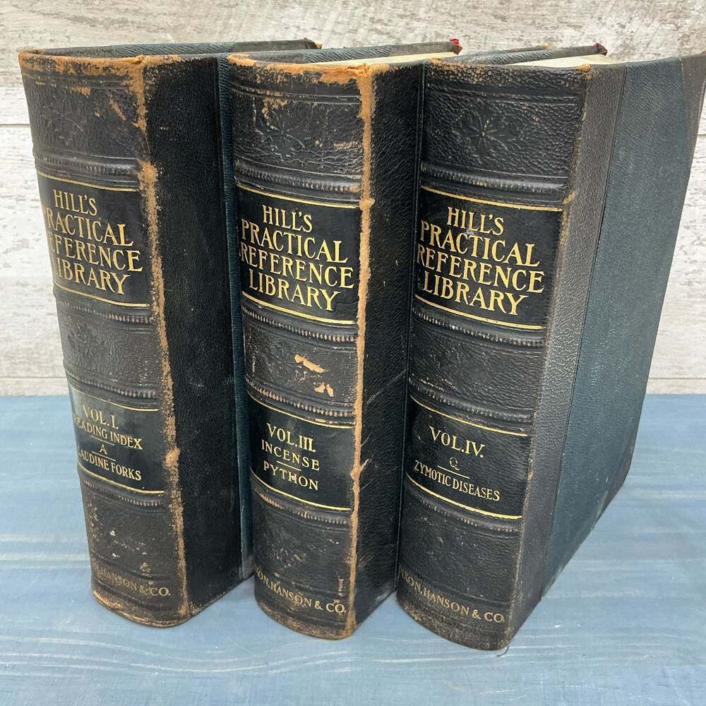 Hill's Practical Reference Library of General Knowledge 1905 Set of 3 Volumes
